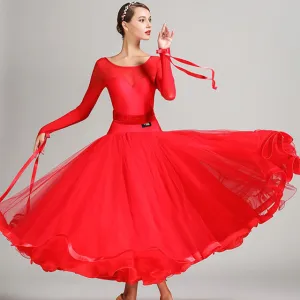 Sweetheart Neck w/ Mesh Ballroom Performance Dress