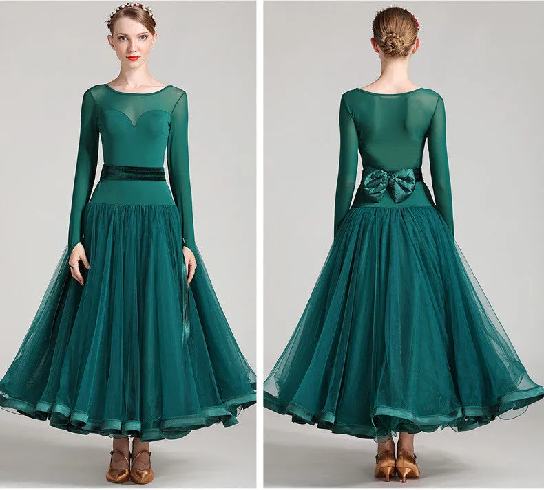 Sweetheart Neck w/ Mesh Ballroom Performance Dress