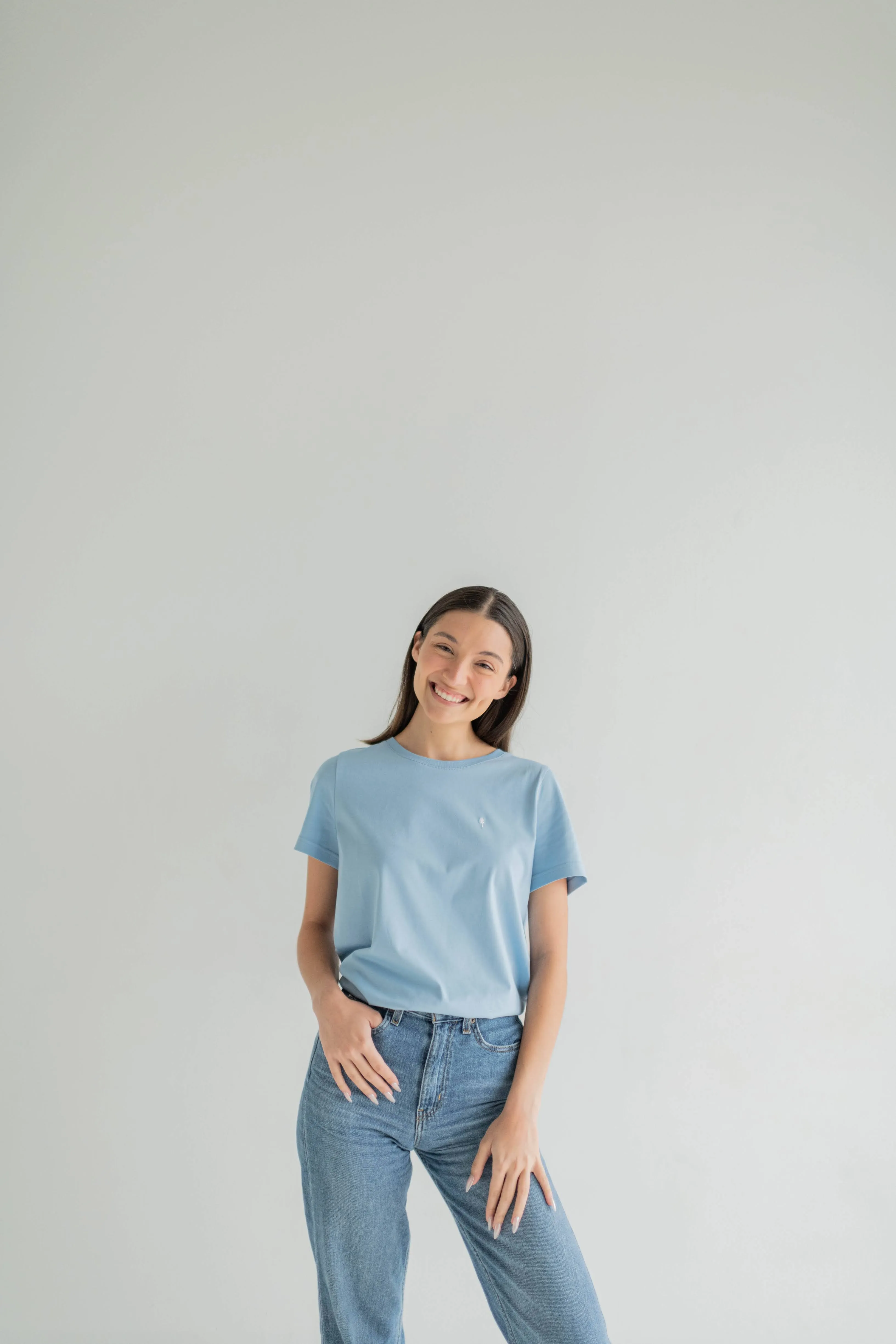 The Relaxed Tee - Glacier Blue
