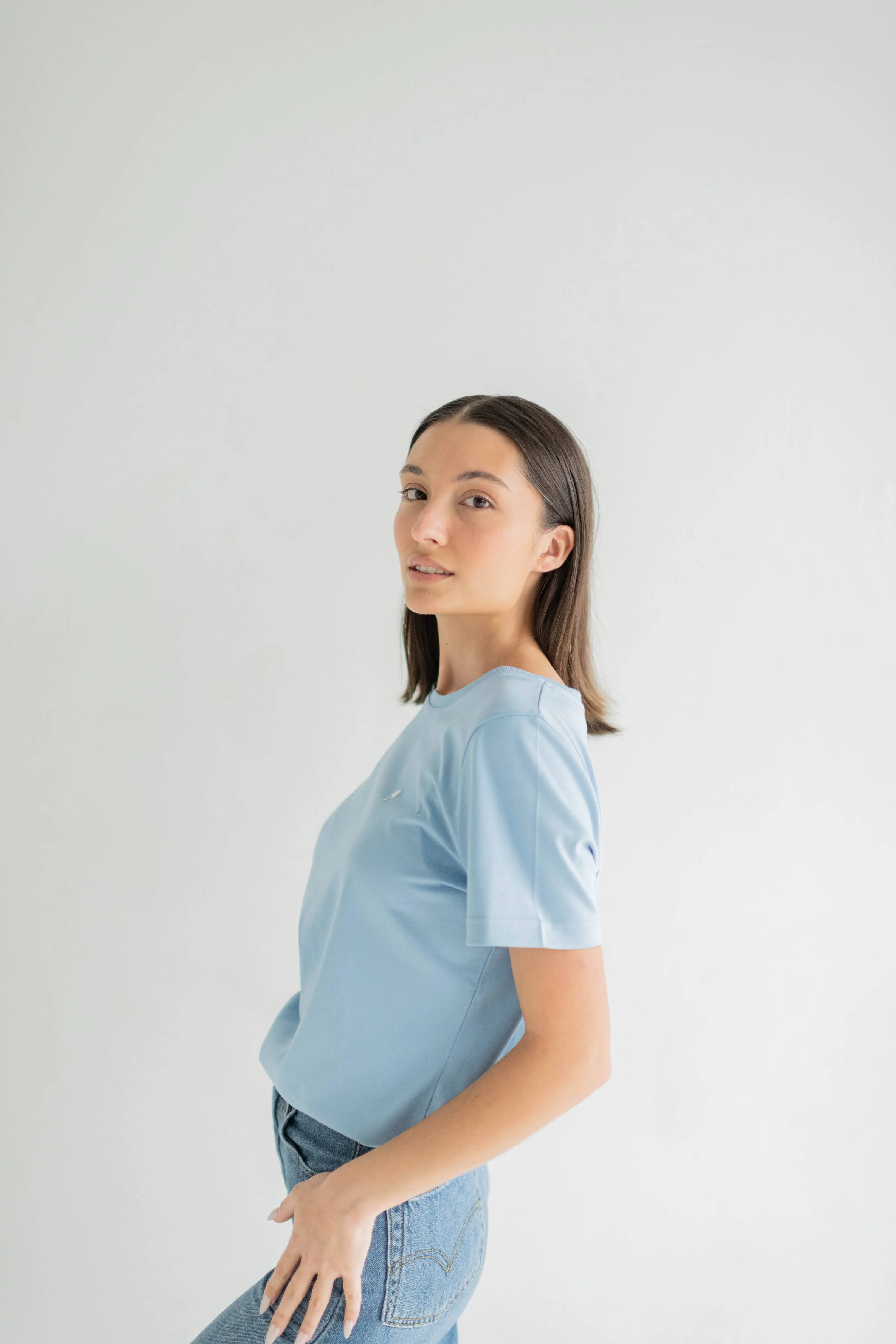 The Relaxed Tee - Glacier Blue