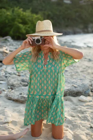 The Tiki Cover Up - Teal Coral