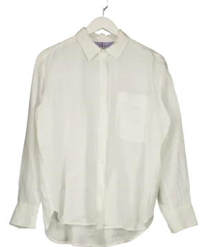 Tommy Hilfiger White Oversized Linen Shirt UK 6