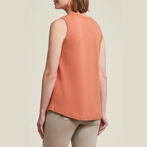 Tribal - Tank Top with Buttons - Spice