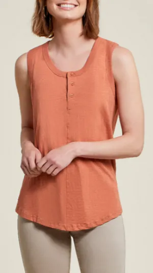 Tribal - Tank Top with Buttons - Spice