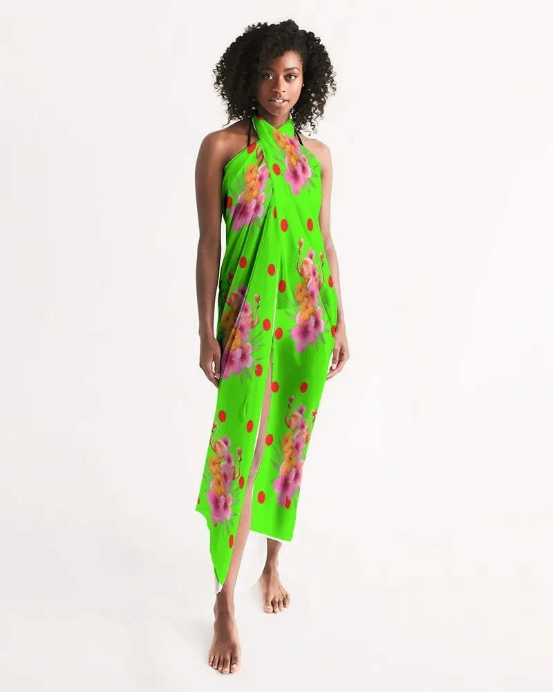 Tropical Green Swimsuit Cover-up