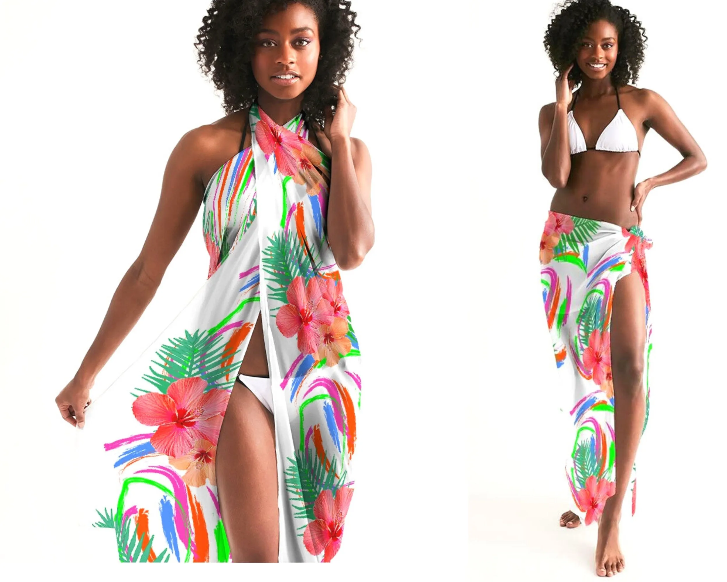 Tropical Hibiscus Swimsuit Cover-up