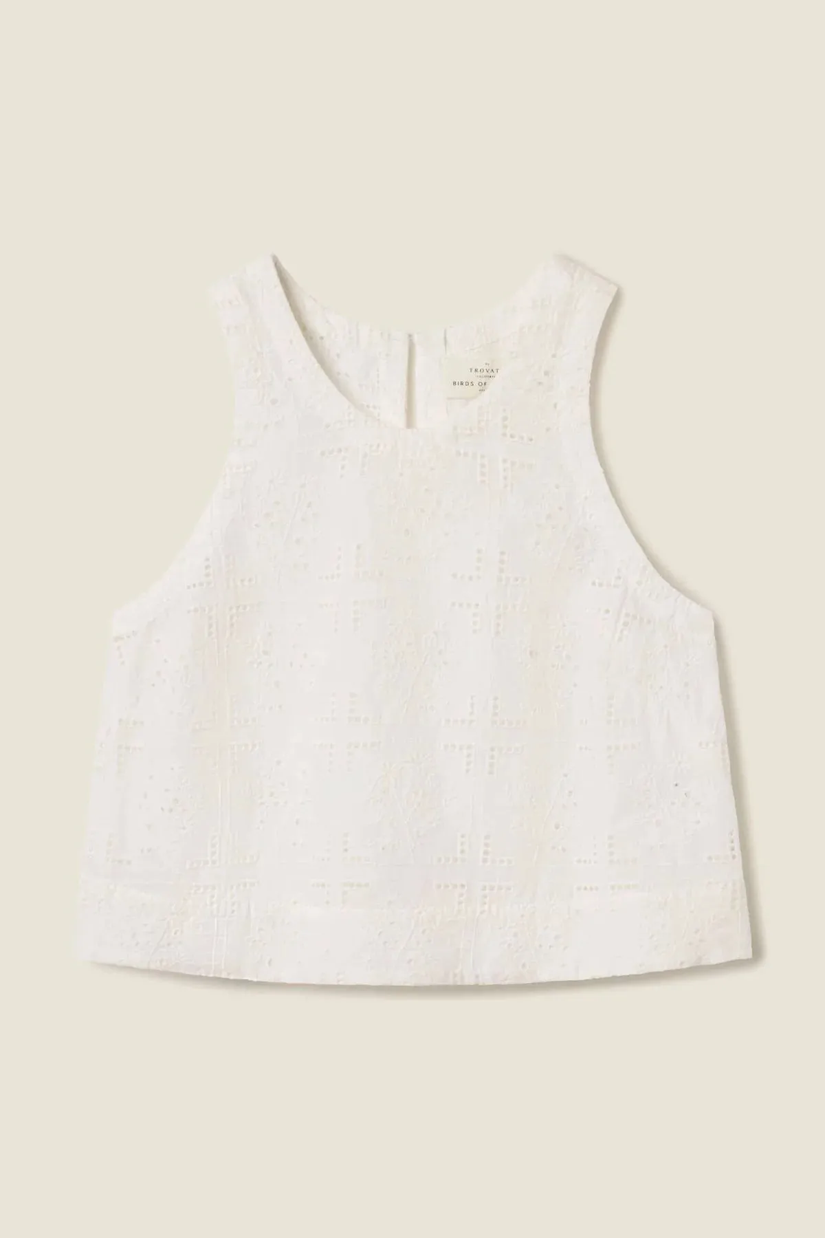 TROVATA~ Esther cotton handkerchief eyelet tank