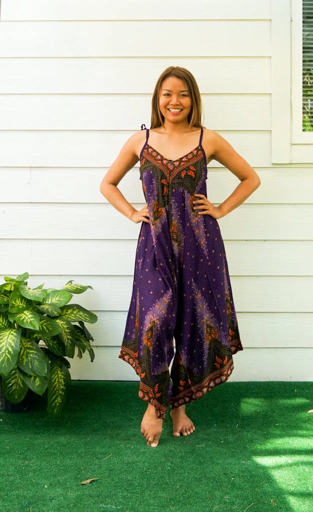 Velvet Peacock Boho Jumpsuit