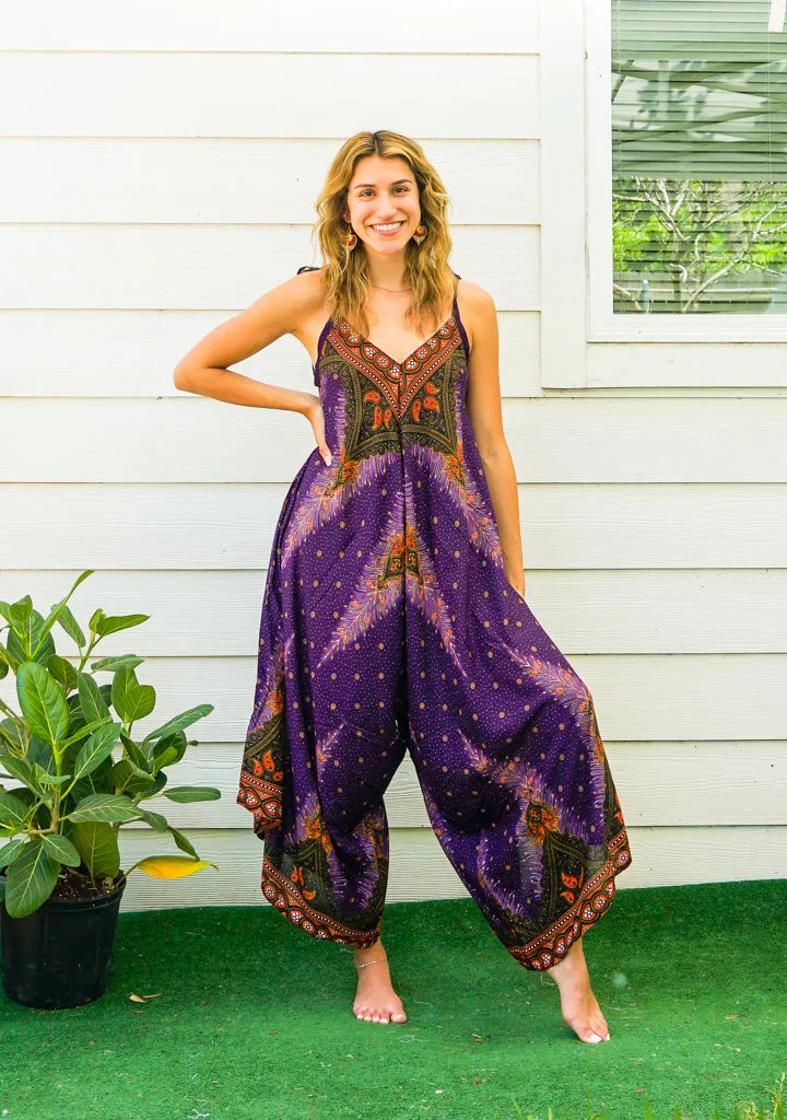 Velvet Peacock Boho Jumpsuit