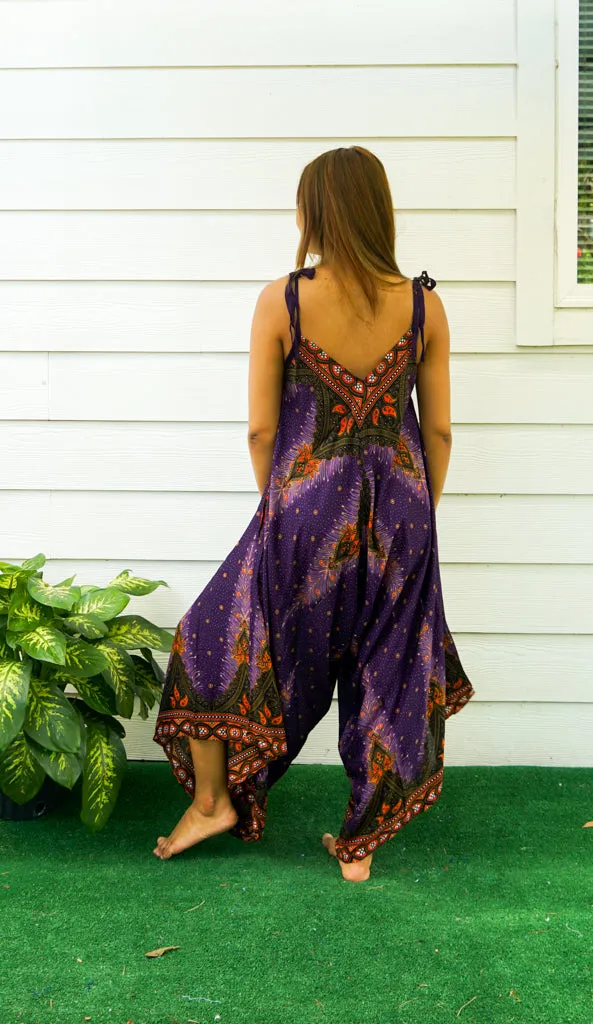 Velvet Peacock Boho Jumpsuit