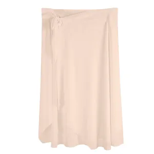 Womens Dark Tan Swimsuit Cover Up Ruffle Tie Side Beach Sarong Wrap Maxi Skirt
