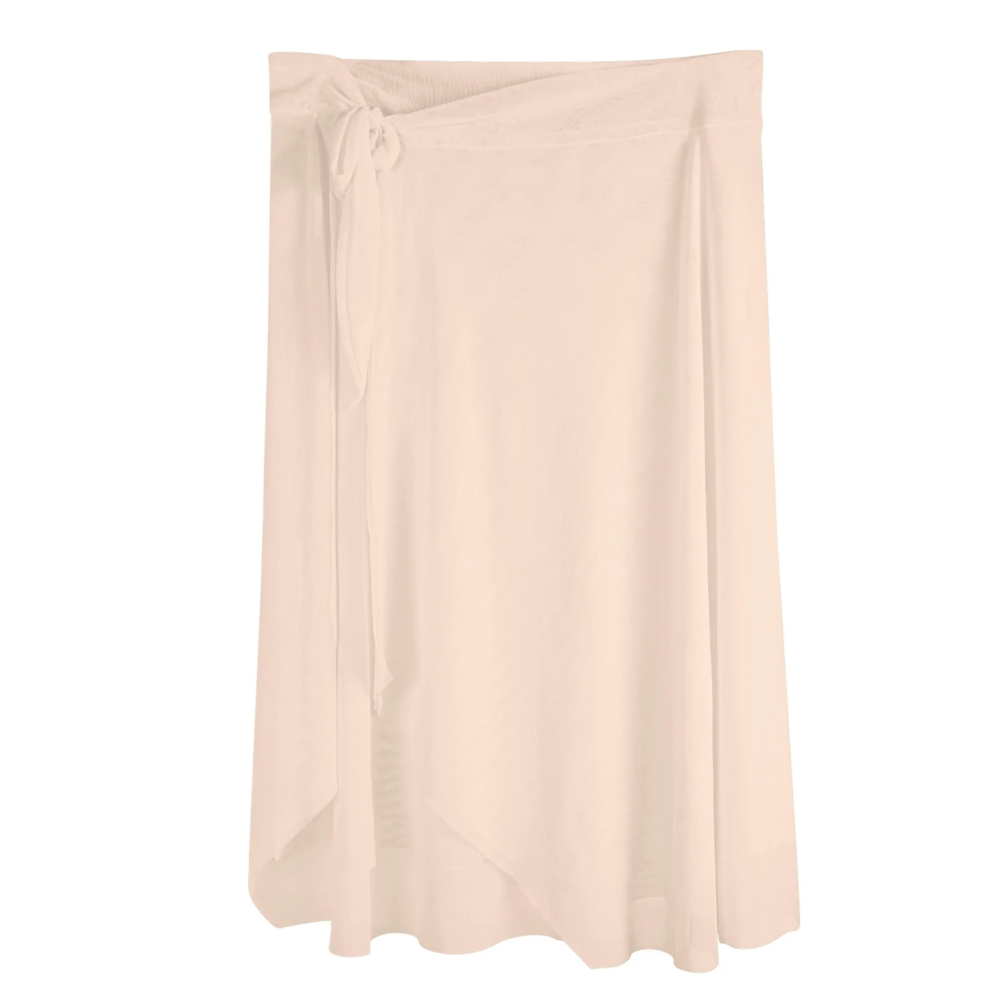 Womens Dark Tan Swimsuit Cover Up Ruffle Tie Side Beach Sarong Wrap Maxi Skirt