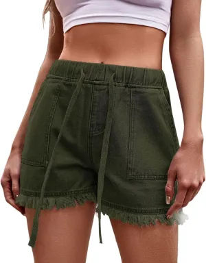 Womens Jean Shorts High Waisted Summer Wide Straight Leg Denim Short Pants Relaxed Fit Shorts Streetwear with Pockets