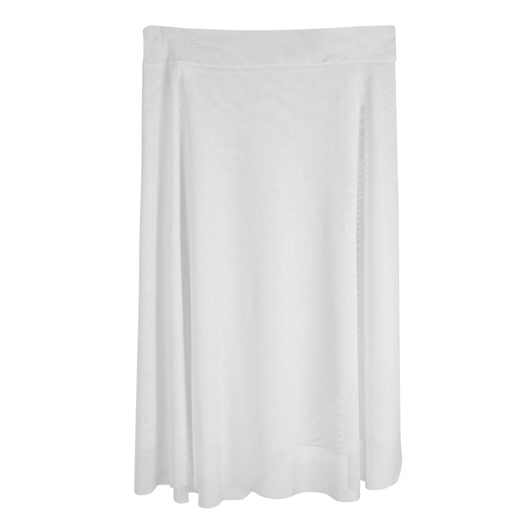 Womens Light Grey Swimsuit Cover Up Ruffle Tie Side Beach Sarong Wrap Maxi Skirt
