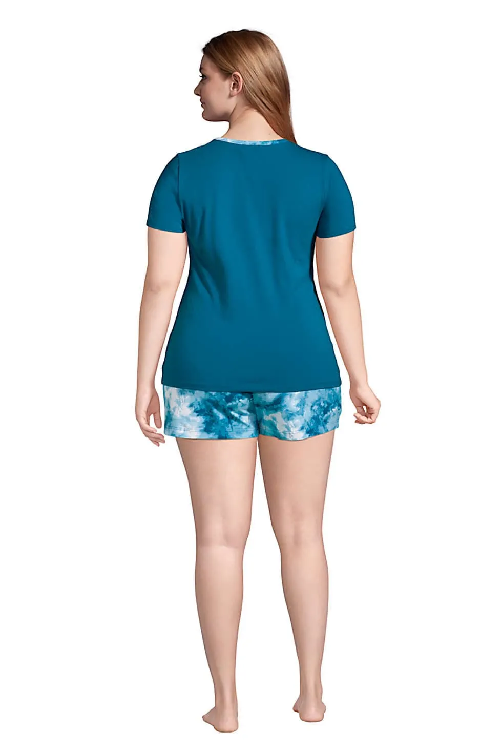 Womens Multicolor Plus Size  Casual Summer Cotton Shorts