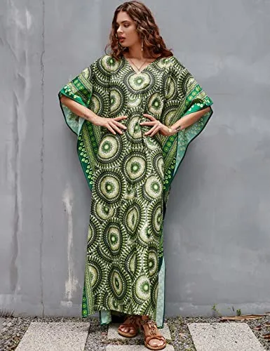 Women's V-Neck Beach Kaftan: Versatile Swimsuit Cover-Up