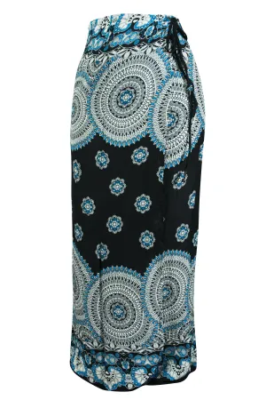 Wrap Sarong Skirt Mandala Flower print