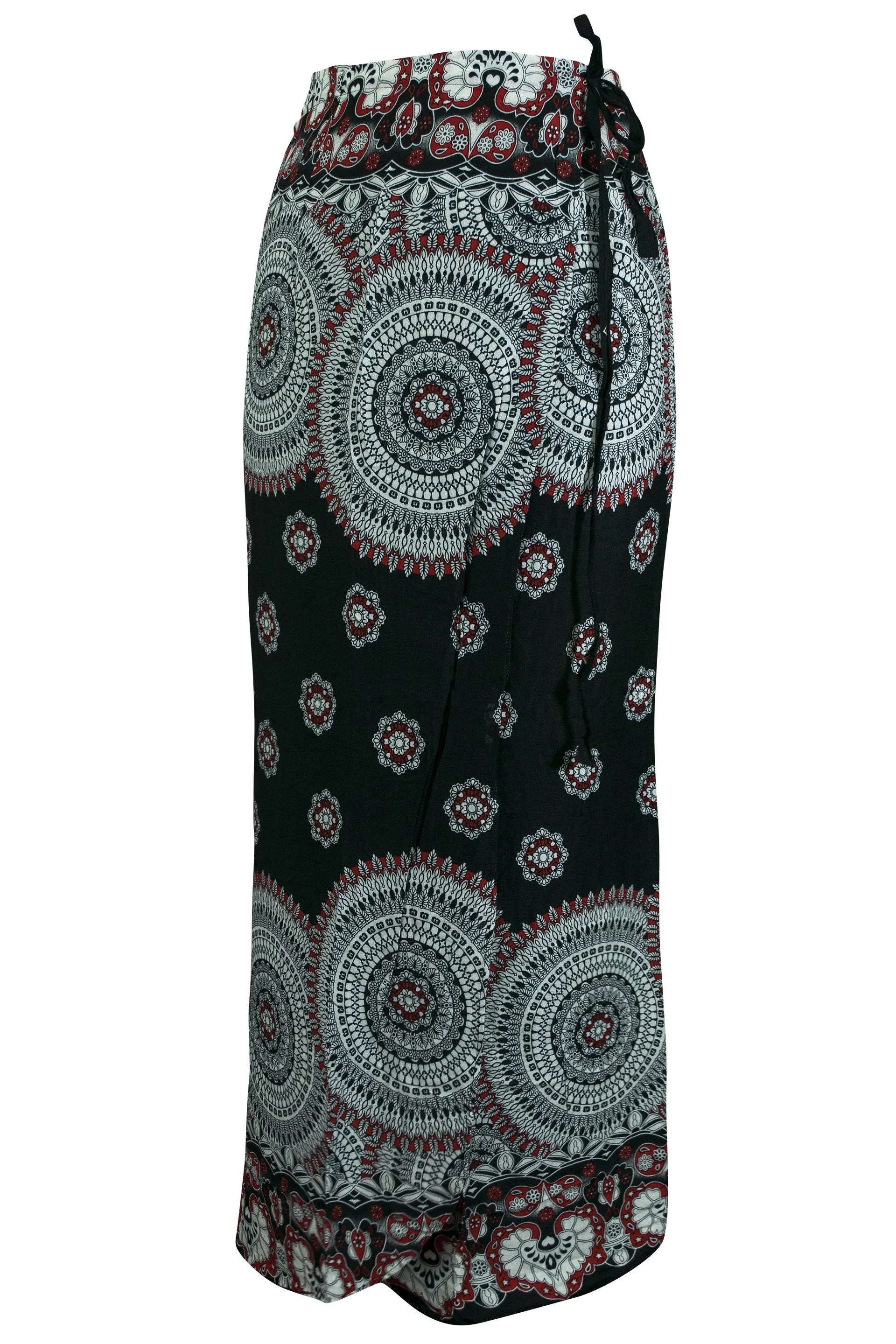 Wrap Sarong Skirt Mandala Flower print